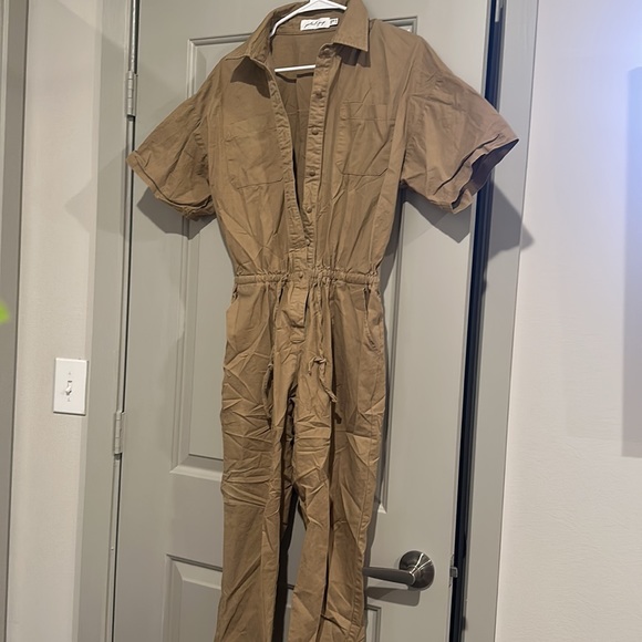 New - never worn (washed so not with tags) Petal and Pup Tan Jumpsuit - Picture 2 of 5